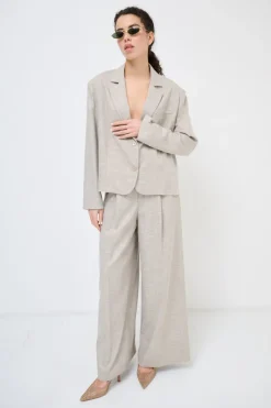 Clearance KIKISIX GIACCA LUREX FIAMMATO BEIGE