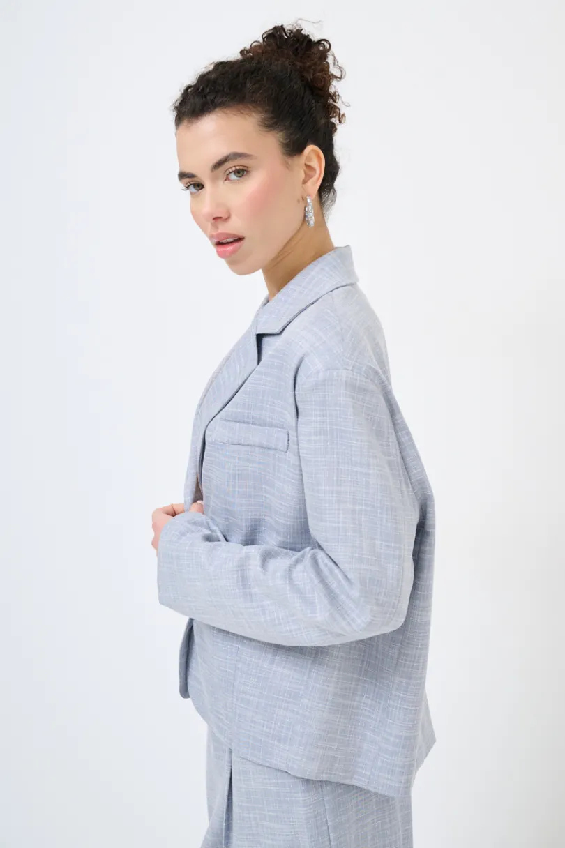 Outlet KIKISIX GIACCA LUREX FIAMMATO BLU