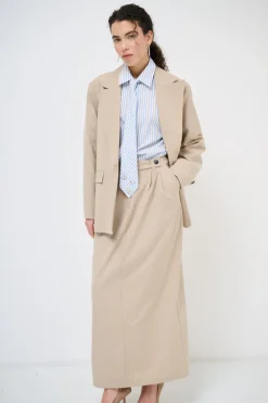 Sale KIKISIX GIACCA OVER BOTTONI BEIGE