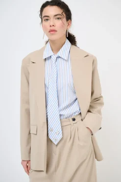 Sale KIKISIX GIACCA OVER BOTTONI BEIGE