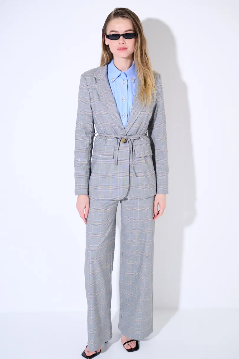 Discount KIKISIX GIACCA QUADRO CHECK BEIGE