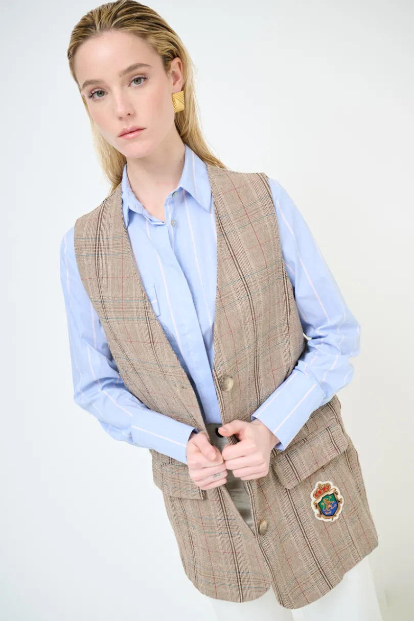 Sale KIKISIX GILET OVER GALLES CON PACHT MORO