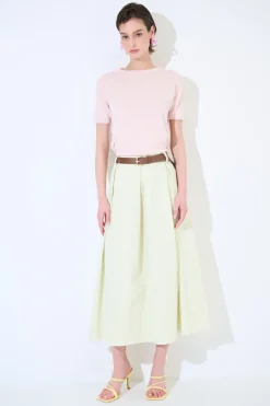 Best KIKISIX GONNA CON MAXI PINCE CON CINTURA GIALLO