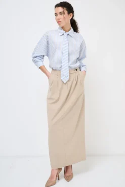 Clearance KIKISIX GONNA CON SPACCO BEIGE