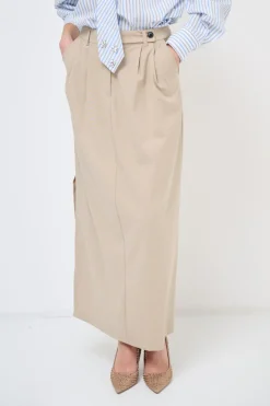 Clearance KIKISIX GONNA CON SPACCO BEIGE