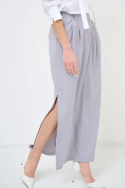 Fashion KIKISIX GONNA CON SPACCO GRIGIO