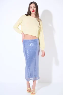 Fashion KIKISIX GONNA MIDI PAILLETTES CARTA ZUCCHERO