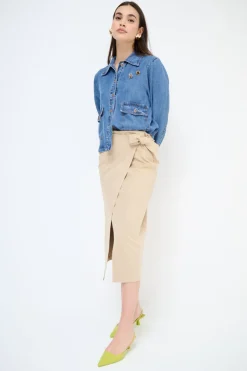 Best KIKISIX GONNA PORTAFOGLIO BEIGE