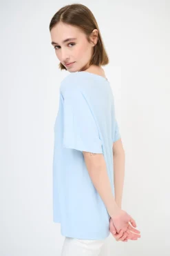 Outlet KIKISIX MAGLIA OVER MANICA CORTA ACQUA