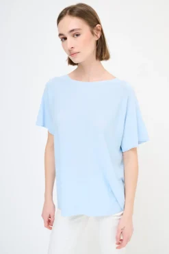 Outlet KIKISIX MAGLIA OVER MANICA CORTA ACQUA