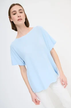 Outlet KIKISIX MAGLIA OVER MANICA CORTA ACQUA