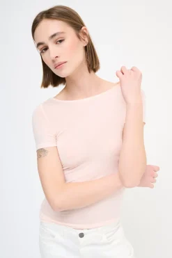 Online KIKISIX MEZZA MANICA MISTO SETA RASATO ROSA