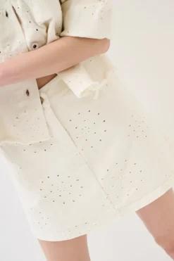 Sale KIKISIX MINI CON TASCHE TESS. RICAMATO FONDO TG. VIVO BURRO