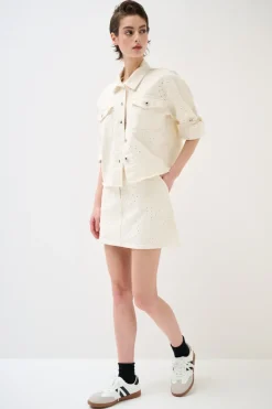 Sale KIKISIX MINI CON TASCHE TESS. RICAMATO FONDO TG. VIVO BURRO