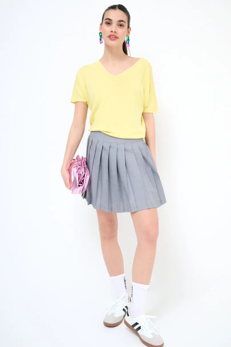 Online KIKISIX MINIGONNA A PIEGHE GRIGIO