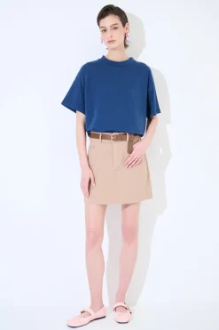 Clearance KIKISIX MINIGONNA CON TASCA E CINTURA MOCHA