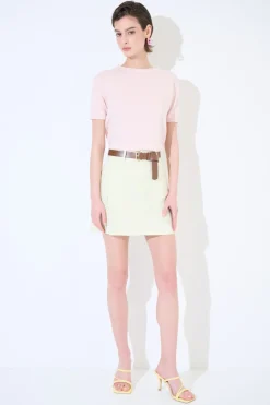 Fashion KIKISIX MINIGONNA CON TASCA E CINTURA GIALLO