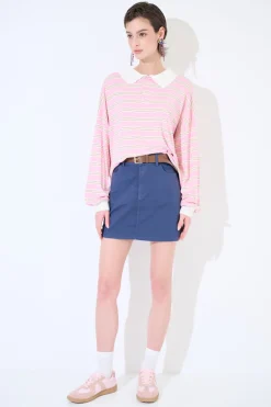 Sale KIKISIX MINIGONNA CON TASCA E CINTURA BLU