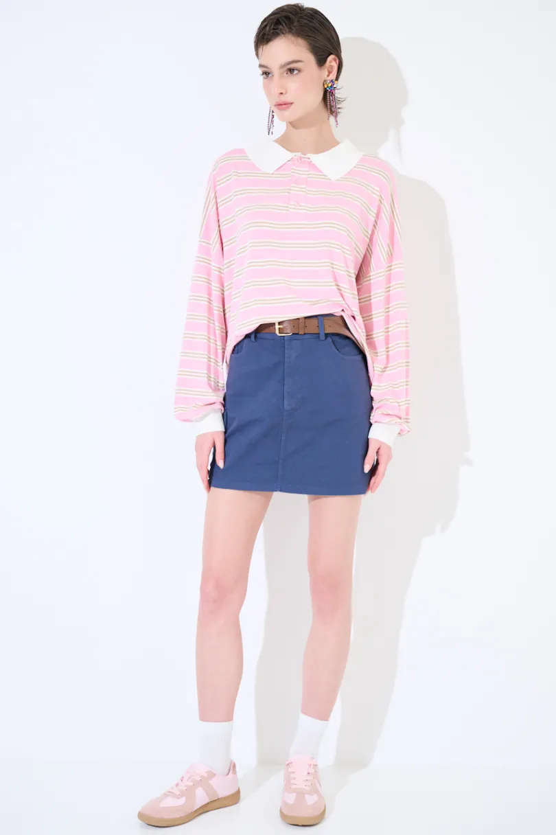 Sale KIKISIX MINIGONNA CON TASCA E CINTURA BLU