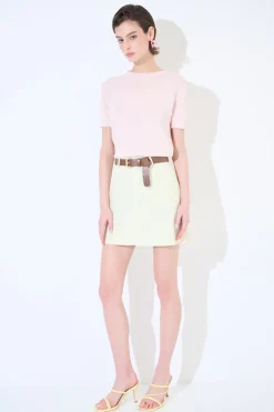 Fashion KIKISIX MINIGONNA CON TASCA E CINTURA GIALLO