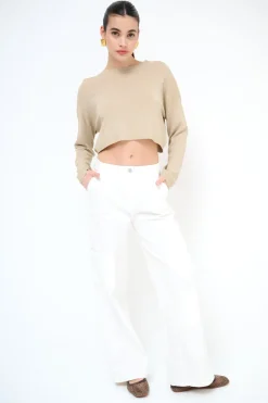 Outlet KIKISIX PANTA CARGO CON 3 TASCONI PANNA