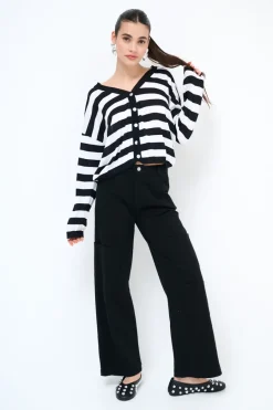 Best KIKISIX PANTA CARGO CON 3 TASCONI NERO