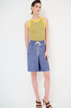 Best KIKISIX PANTA VISCOSA/LINO BERMUDA CON COULISSE JEANS