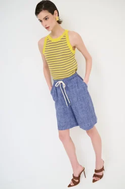 Best KIKISIX PANTA VISCOSA/LINO BERMUDA CON COULISSE JEANS