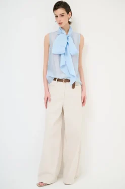 New KIKISIX PANTALONE AMPIO CON CINTURA MEZZO ELASTICO NATURALE