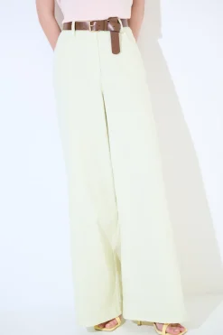 Best KIKISIX PANTALONE AMPIO CON CINTURA MEZZO ELASTICO GIALLO