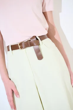 Best KIKISIX PANTALONE AMPIO CON CINTURA MEZZO ELASTICO GIALLO