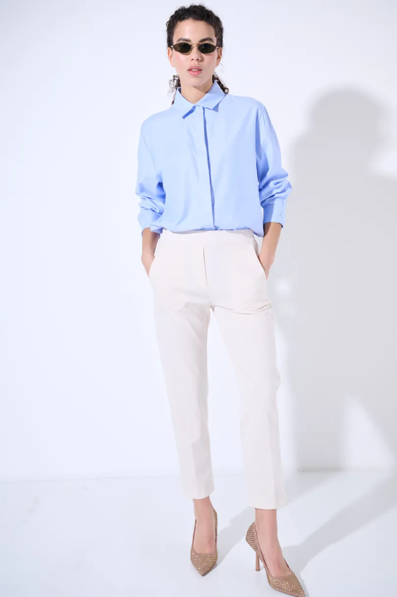 Clearance KIKISIX PANTALONE BASIC CON ELASTICO DIETRO BURRO