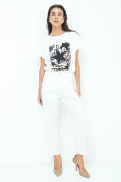 Discount KIKISIX PANTALONE CARROT CON PINCE BURRO