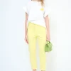 New KIKISIX PANTALONE CINQUE TASCHE GIALLO