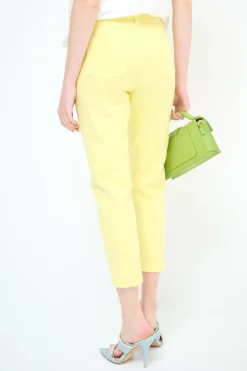 New KIKISIX PANTALONE CINQUE TASCHE GIALLO
