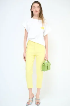 New KIKISIX PANTALONE CINQUE TASCHE GIALLO