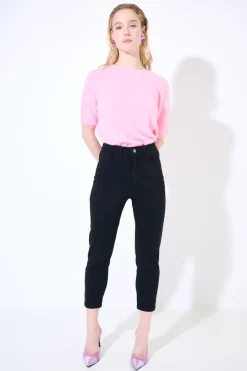 Discount KIKISIX PANTALONE CINQUE TASCHE NERO