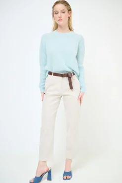 Outlet KIKISIX PANTALONE DOPPIE IMPUNTURE DV ELASTICO NATURALE