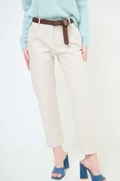 Outlet KIKISIX PANTALONE DOPPIE IMPUNTURE DV ELASTICO NATURALE