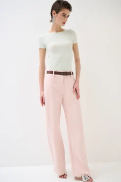 Hot KIKISIX PANTALONE DRITTO CON CINTURA ROSA