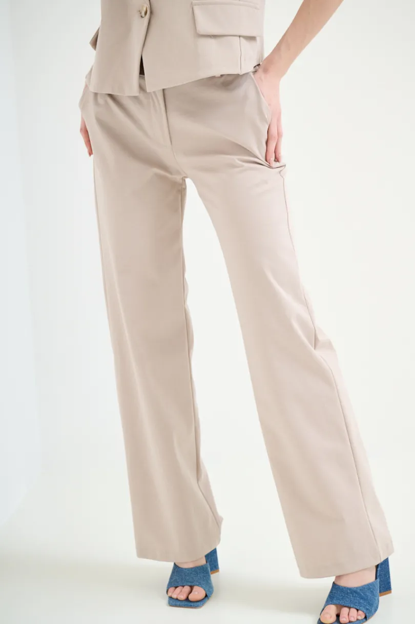 Sale KIKISIX PANTALONE DRITTO CON CINTURA BEIGE