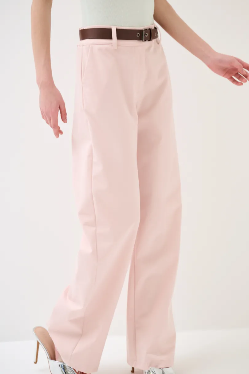 Hot KIKISIX PANTALONE DRITTO CON CINTURA ROSA