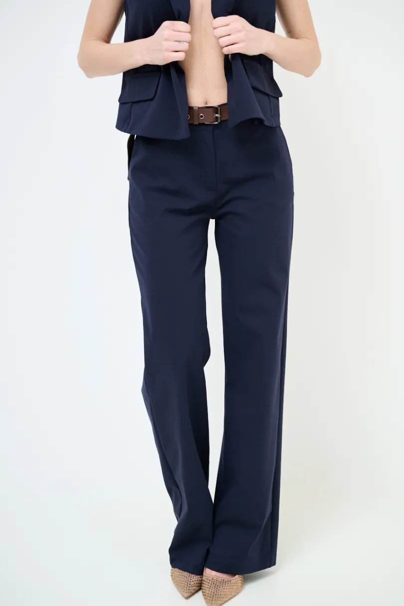 Online KIKISIX PANTALONE DRITTO CON CINTURA BLU