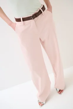 Hot KIKISIX PANTALONE DRITTO CON CINTURA ROSA