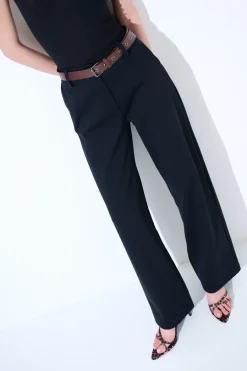Online KIKISIX PANTALONE DRITTO CON CINTURA NERO