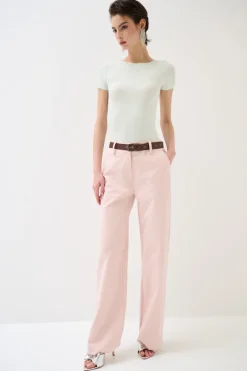 Hot KIKISIX PANTALONE DRITTO CON CINTURA ROSA