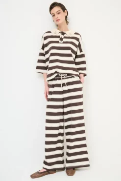 Hot KIKISIX PANTALONE DRITTO CON ELASTICO CON LACCIO MORO