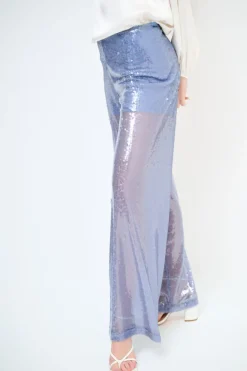 New KIKISIX PANTALONE DRITTO PAILLETTES CARTA ZUCCHERO