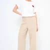 Clearance KIKISIX PANTALONE LARGO CON BANDA BEIGE