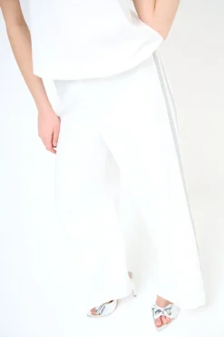 Best KIKISIX PANTALONE LARGO CON BANDA PANNA